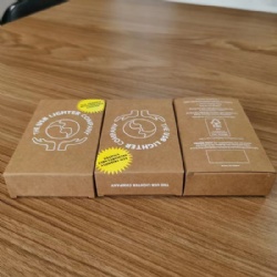 Custom White Ink Printed Brown Kraft Paper Boxes