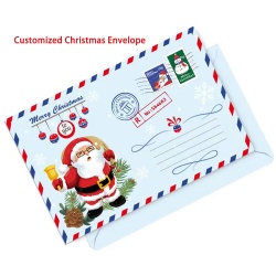 China Printing Package Factory Personalized Merry Christmas Envelopes