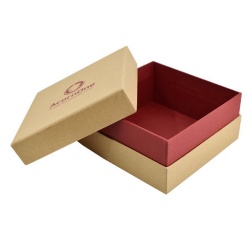 China Custom Separate Lid Brown Rigid Paper Board Gift Packing Box